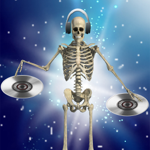 DJ Music for dancing skeleton